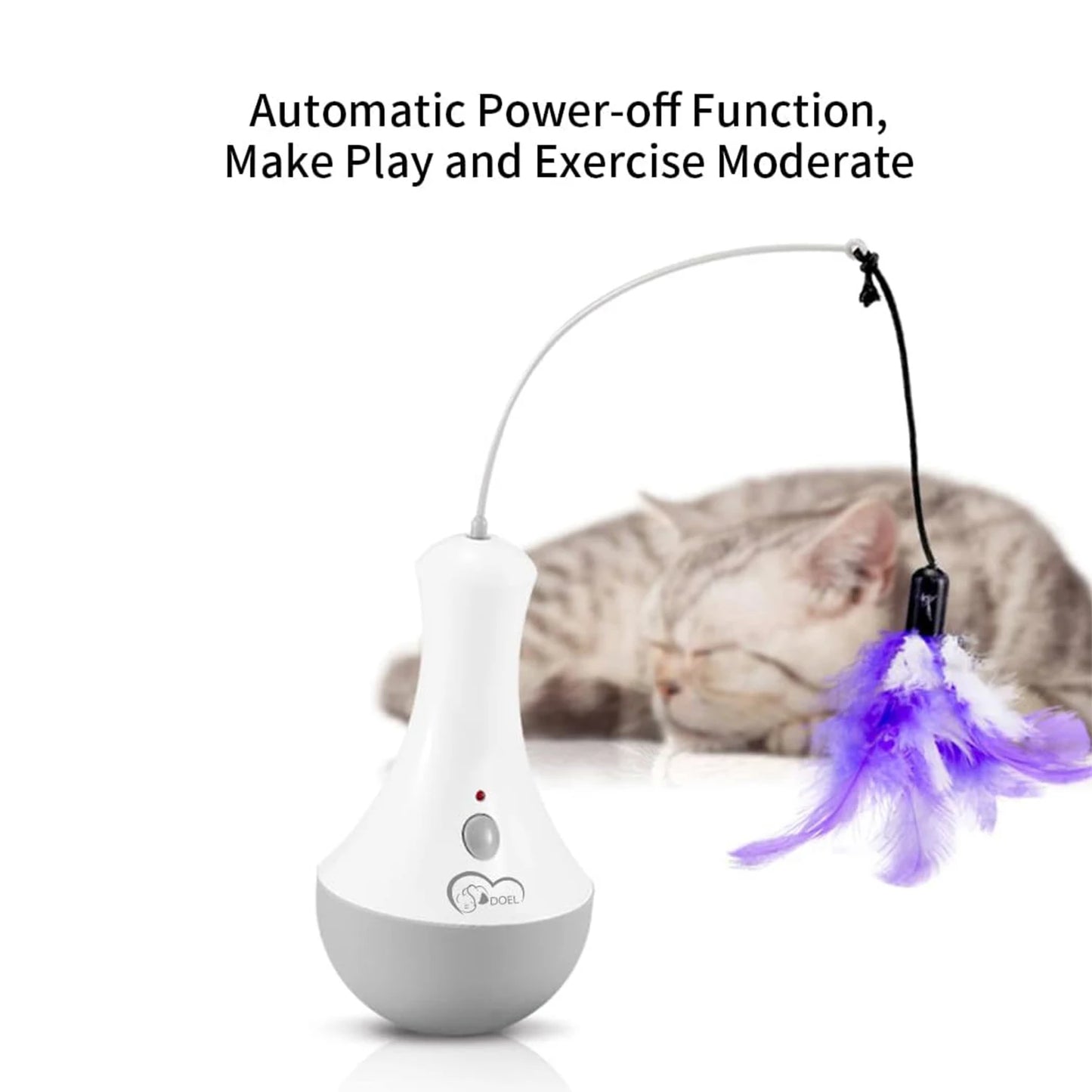 Cat Interactive Feather Teaser Toy For Indoor Play Fun Gift