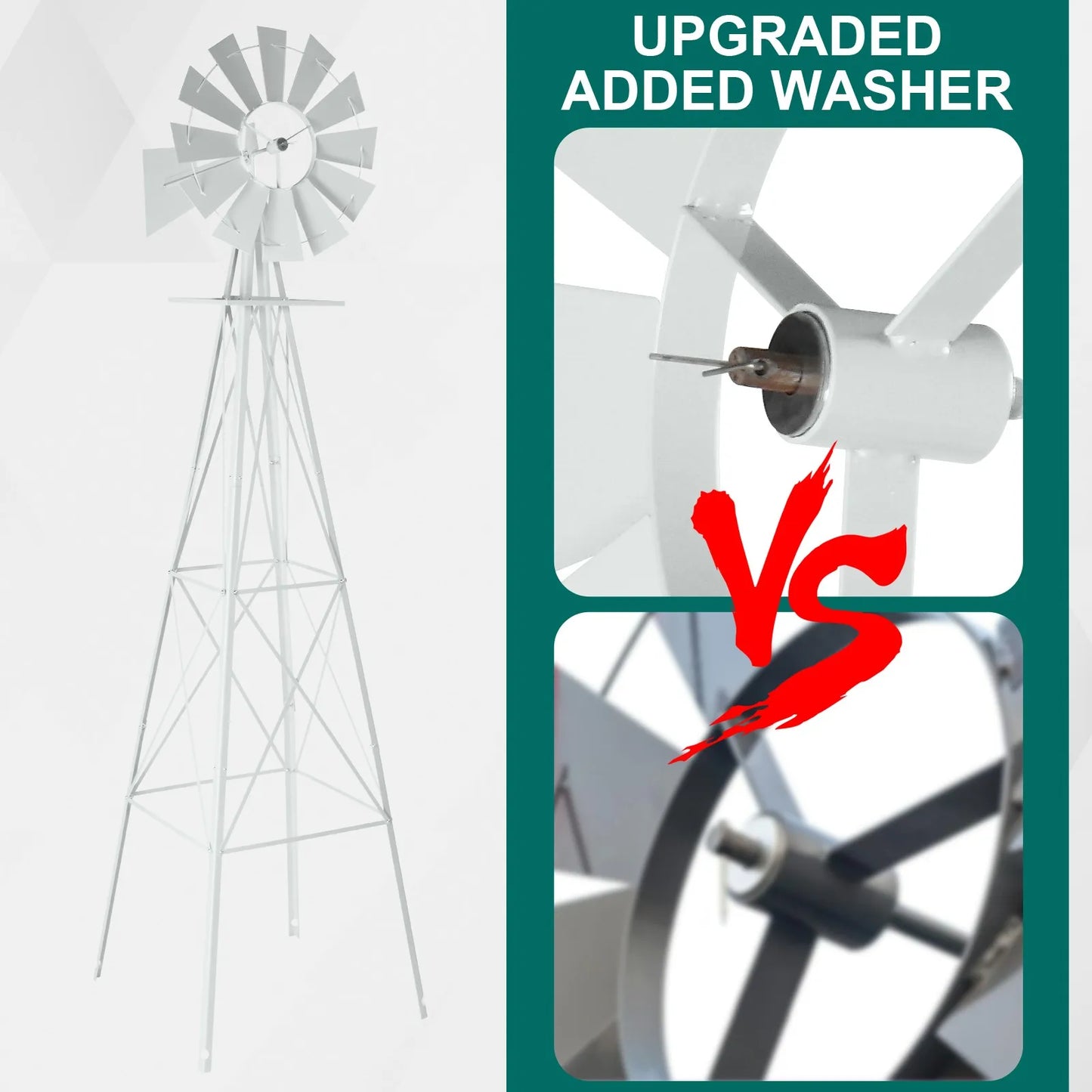 Weather Resistant Garden Windmill Iron Yard Decoration