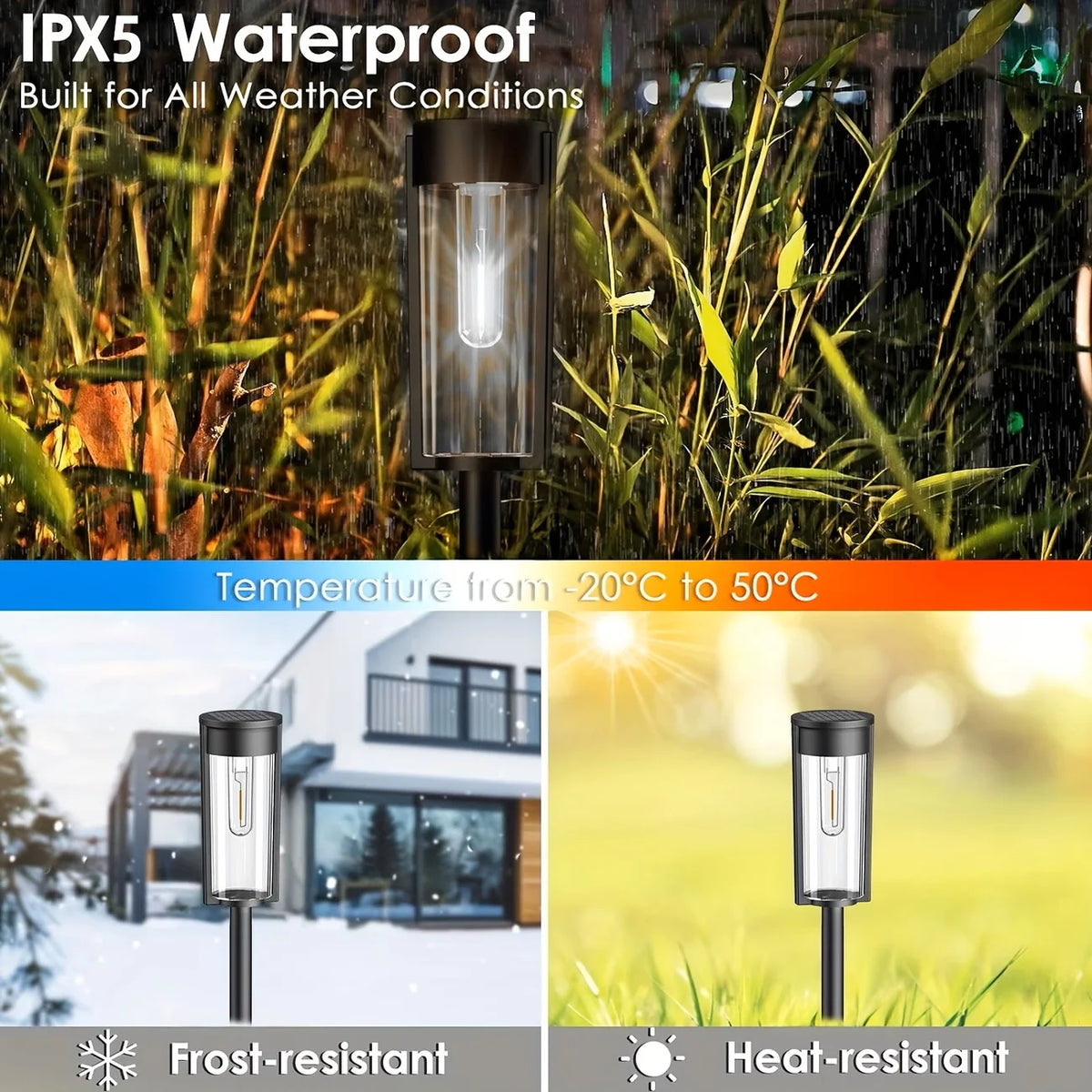 Solar Pathway Lights For Outdoor Garden And Yard Lighting