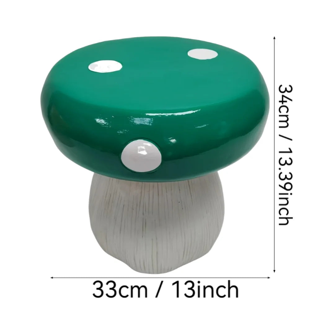Mushroom Model Resin Statue Stool For Outdoor Garden Decor