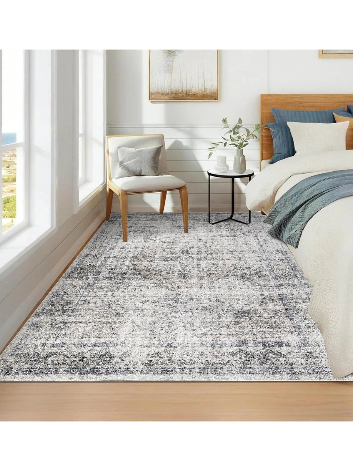 TWISTER.CK Washable Area Rug With Non Slip Backing