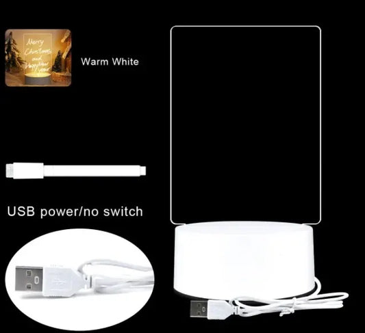Led Luminous Message Board USB Light Desk Lamp Creative Gift