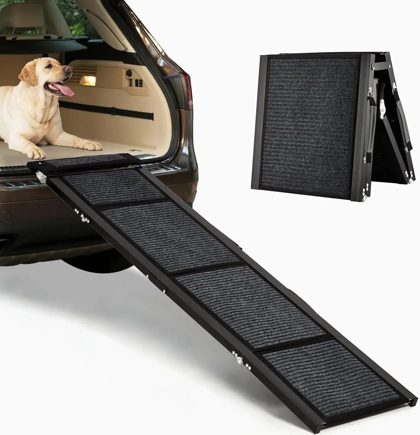 TWISTER.CK Dog Ramp For Cars Quad Fold Non Slip Portable