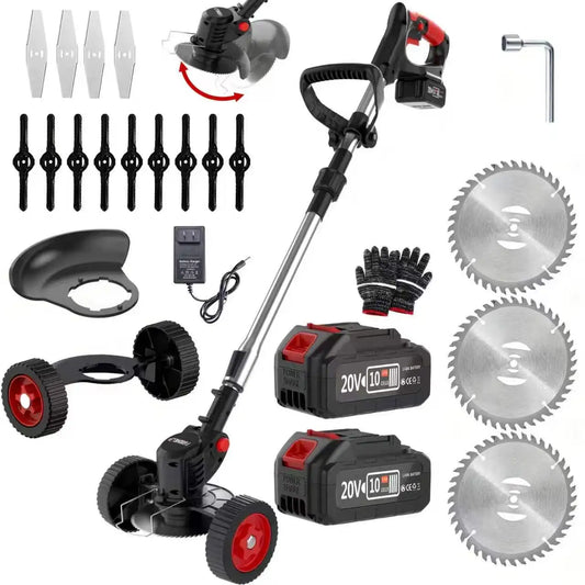 Firehelp 3 In 1 Trimmer Edging Machine With Adjustable Height Rotating Head