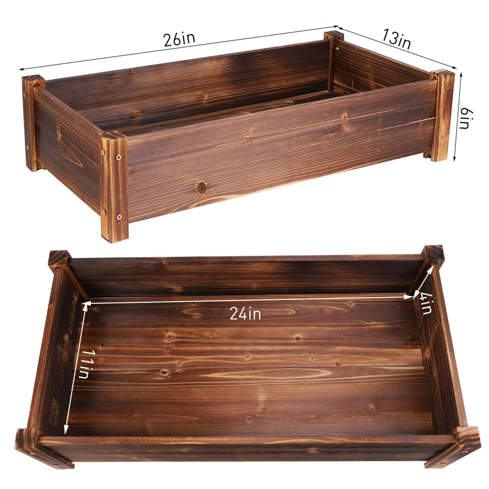 Garden Planter Box Pine Wood Raised Bed