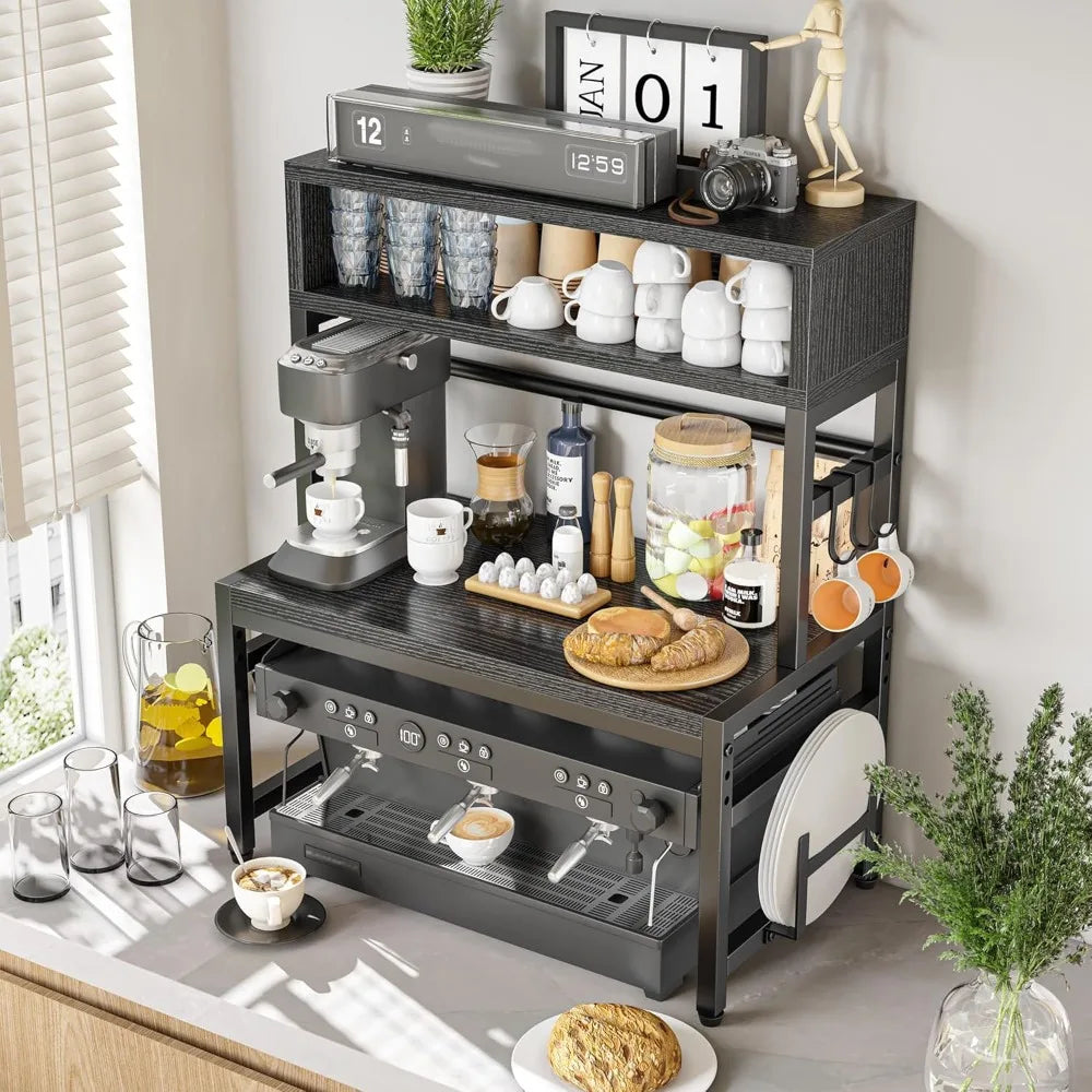 XMSJ Microwave Stand 4 Tier Kitchen Countertop Organizer