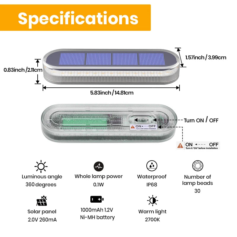 Solar Deck Lights 4 Pack IP68 Waterproof Automatic Garden Path