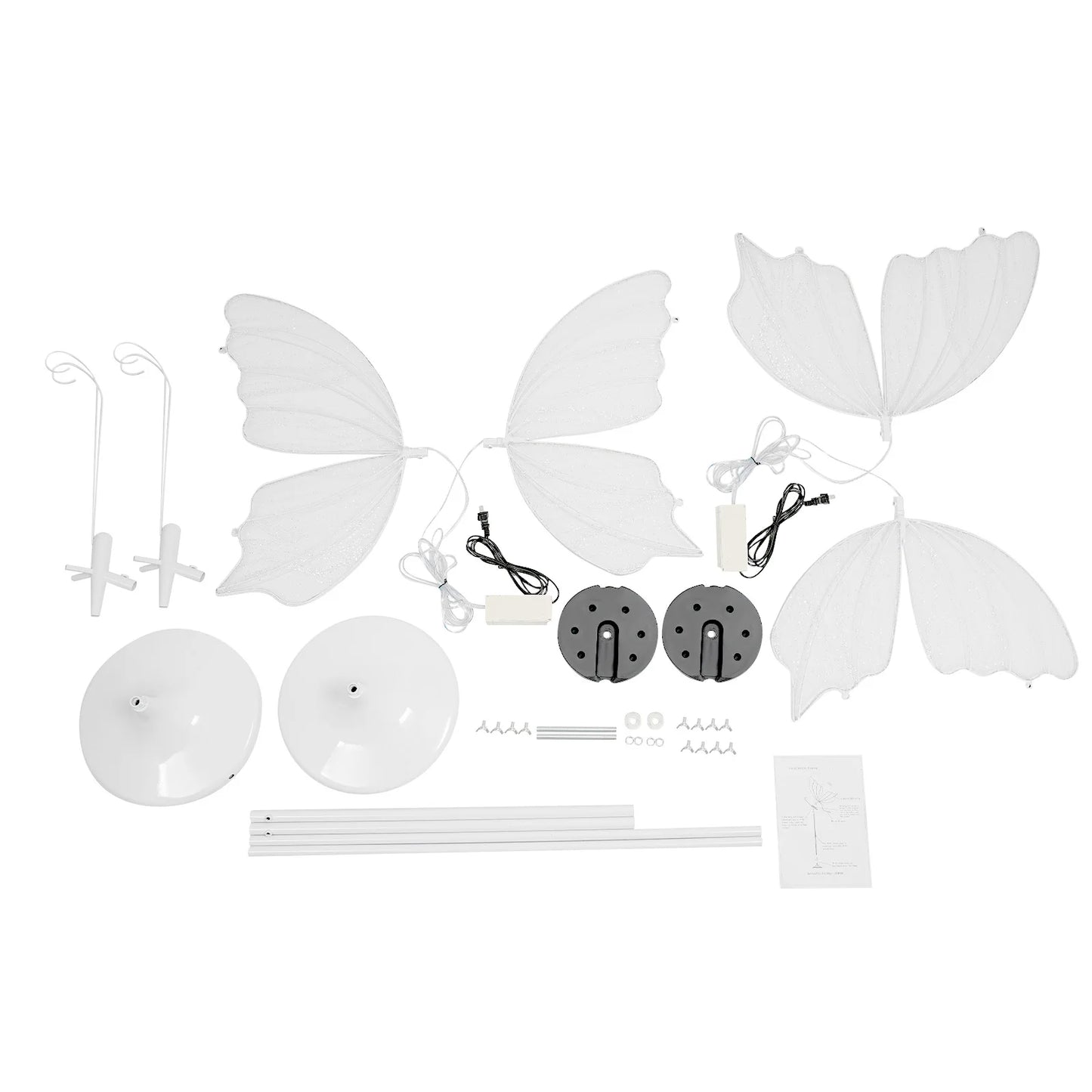 2-Pack Romantic Butterfly Floor Lamp Set With LED Wedding Lights