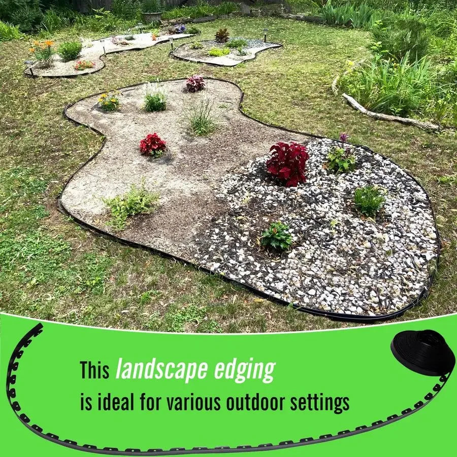 XMSJ Landscape Edging With Connectors And Spikes For Garden