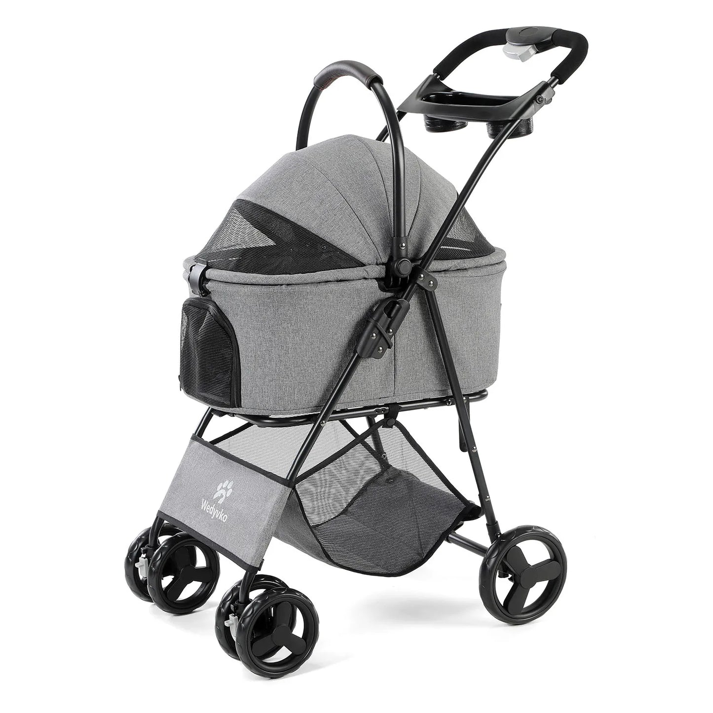 3 In 1 Pet Stroller With Removable Carrier All-Terrain Waterproof
