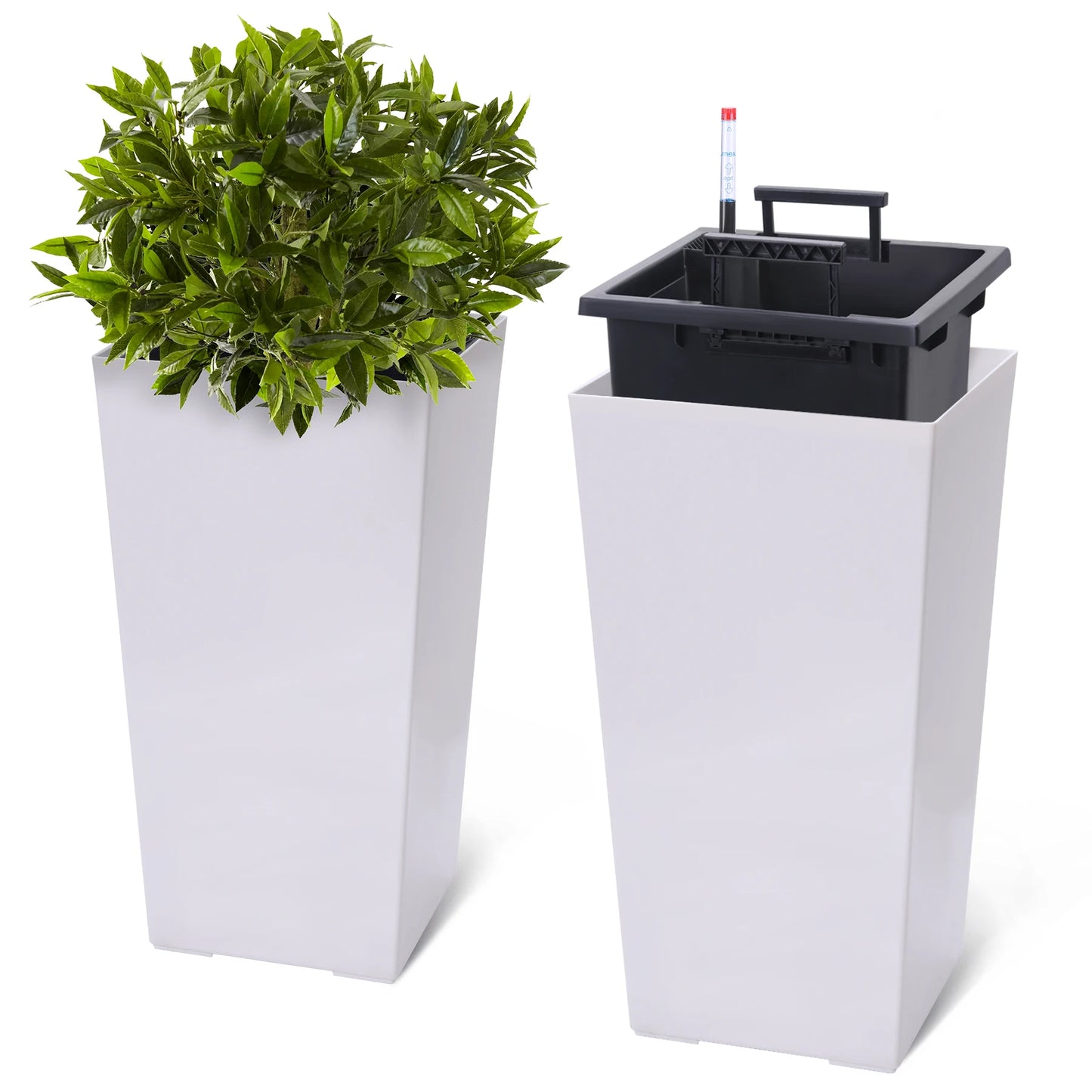 HobbyLane Two-Piece Indoor Outdoor Planters With Shelf Insert