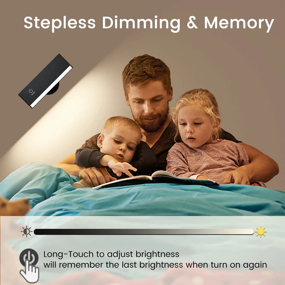 Two Pack Rechargeable Magnetic Wall Sconces Bedside Lamp USB Charge