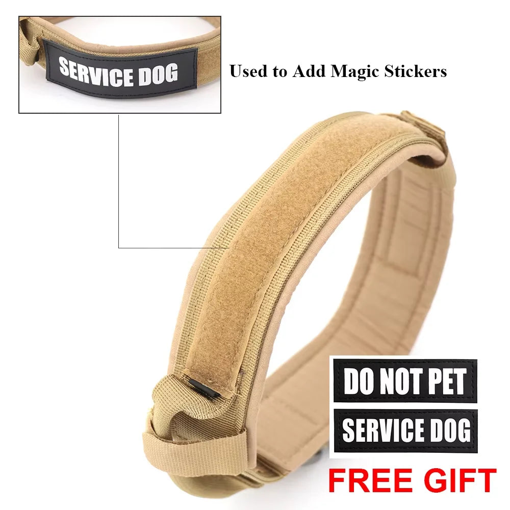 Adjustable Dog Training Collar Tactical Leash Set With Control Handle