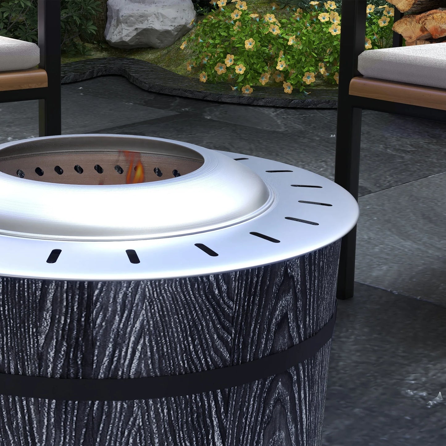 Smokeless Fire Pit With Mat