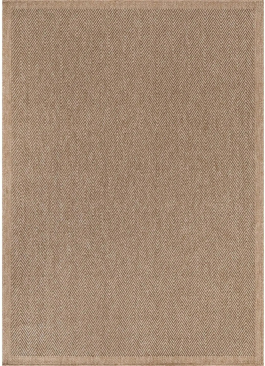 Natural Fiber Herringbone Seagrass Area Rug For Indoor Outdoor Use