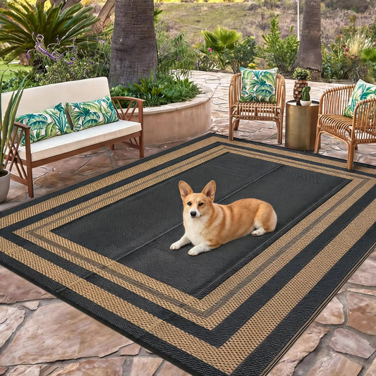 Waterproof Reversible Outdoor Rug For Patio And Deck