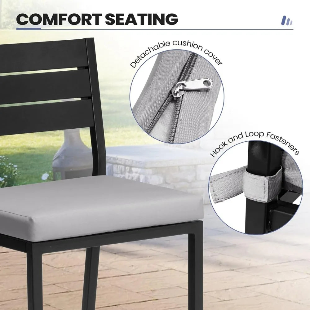 Outdoor Bar Table And Chairs Set 3 Piece Patio Furniture For Garden