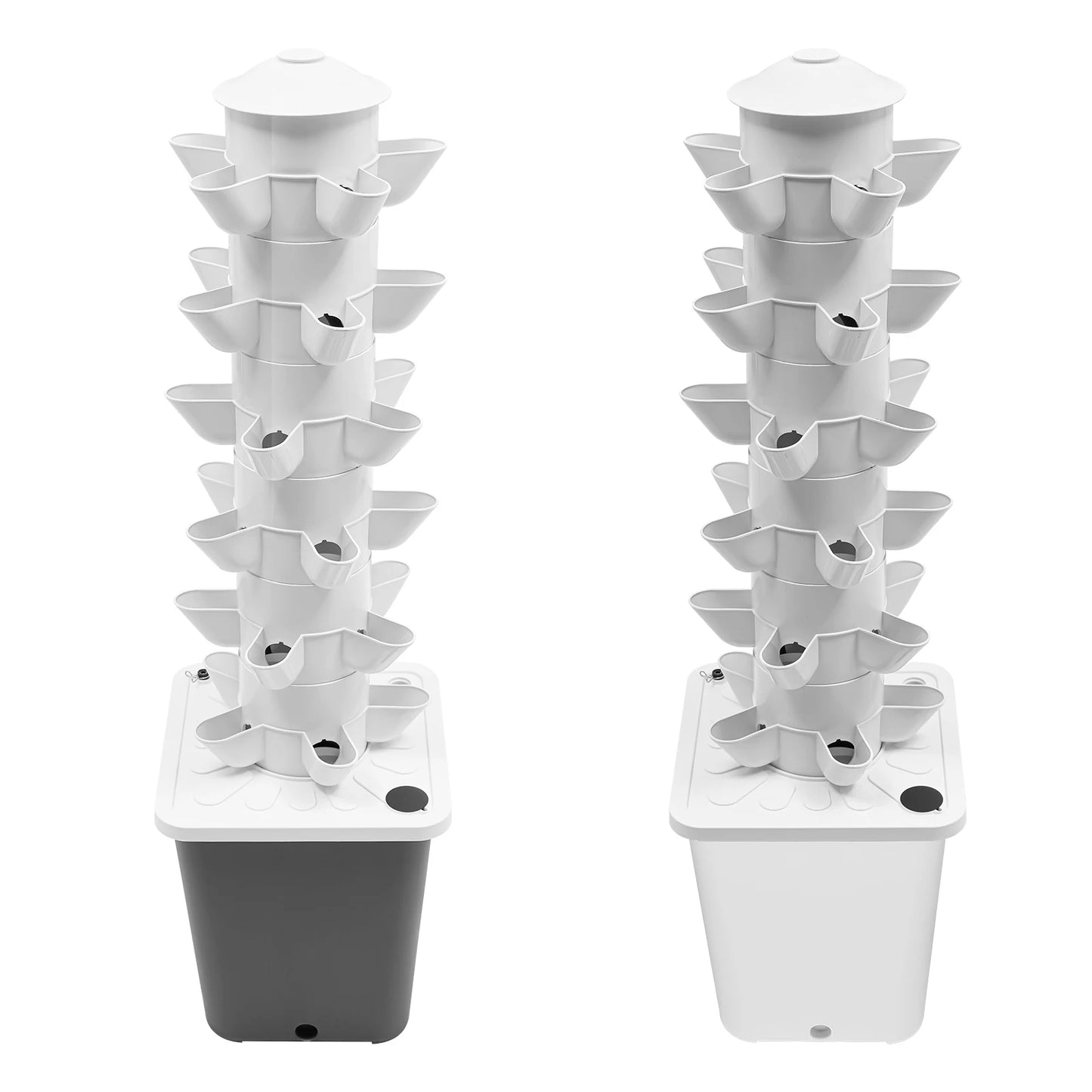 6-Tier Hydroponics Vertical Kit With 30 Planting Holes LED