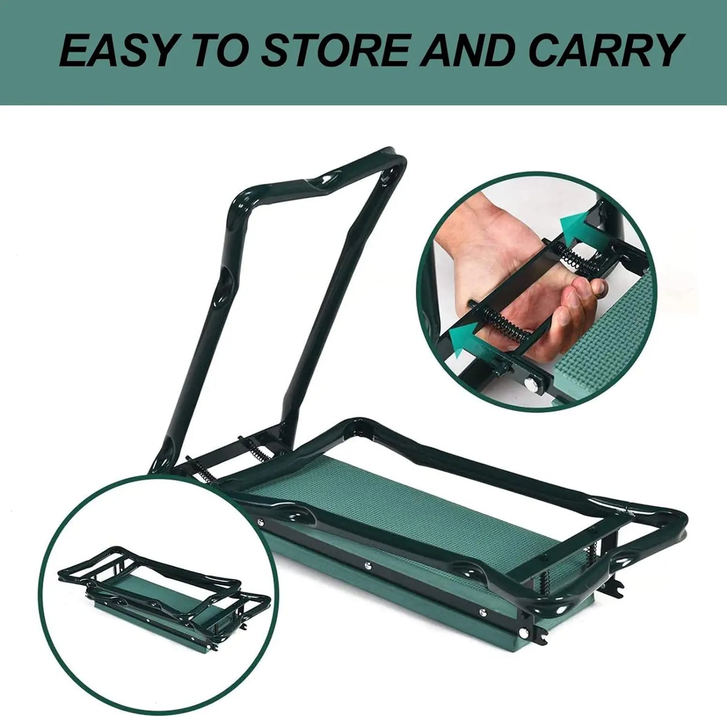 Upgraded Folding Garden Kneeler and Seat with Foam Pad