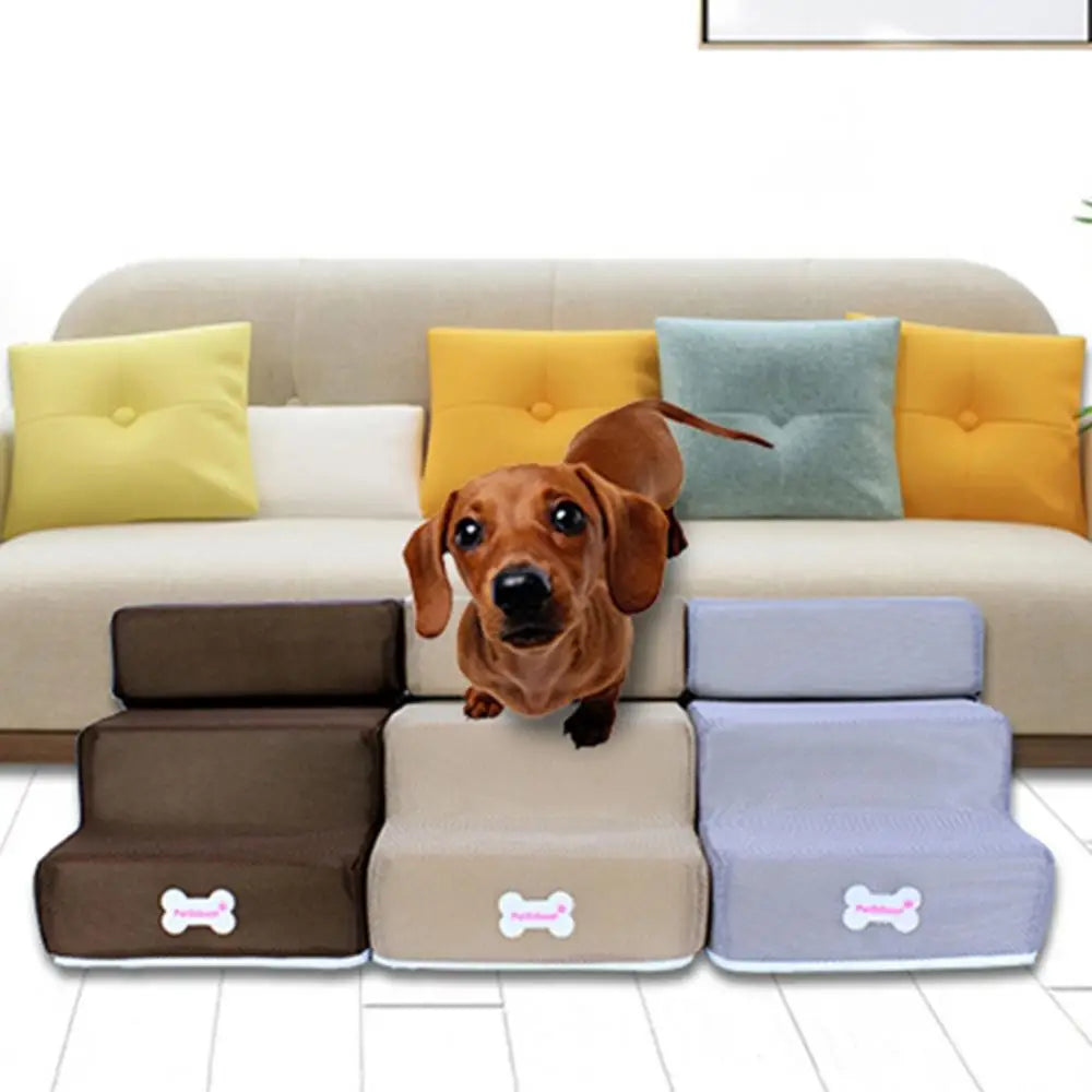 3 Step Detachable Dog Stairs Non Slip Ramp For Pets