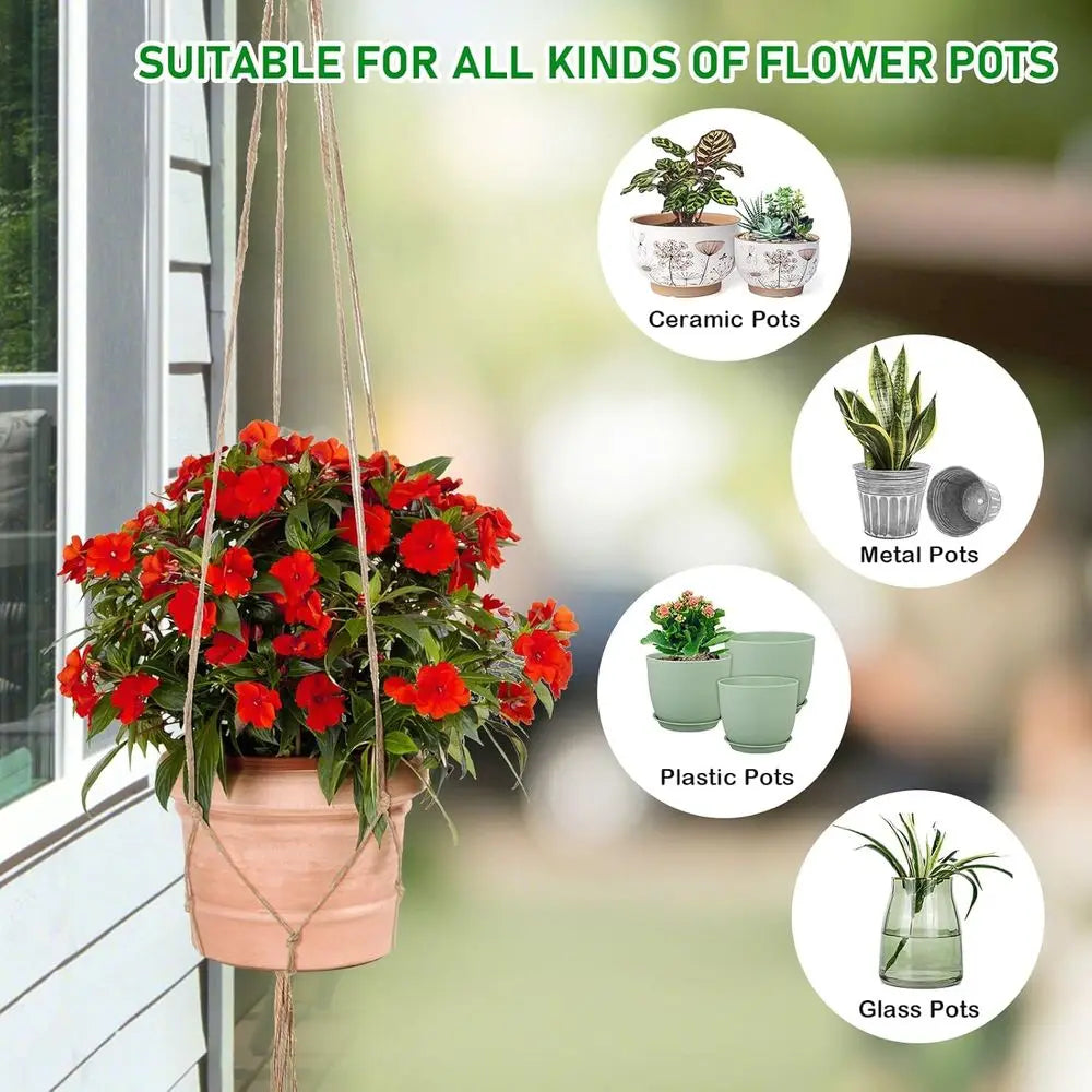Jute Plant Hangers 10 Pack For Indoor And Outdoor Plants