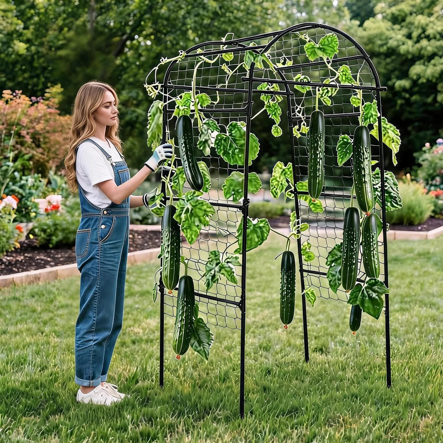 HiMISS Garden Arch Trellis Heavy Duty Plant Support