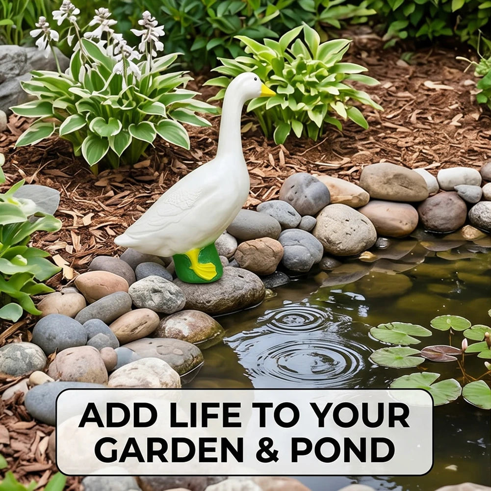 Resin Goose Statue For Home Garden Decor Yard Ornament