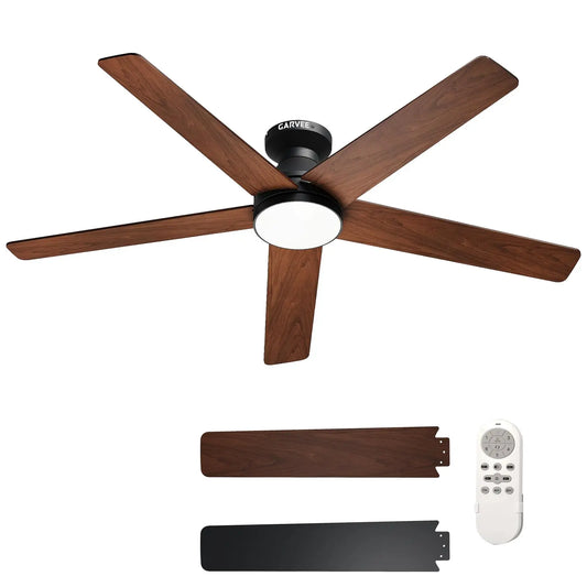 Adoolla Low-Profile Ceiling Fan With Light Remote Dimmable