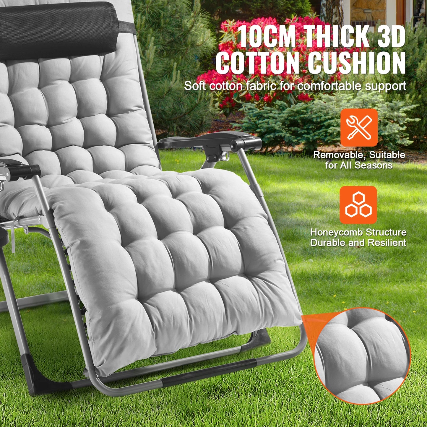 SucceBuy Zero Gravity Chair With Adjustable Recline And Cupholder