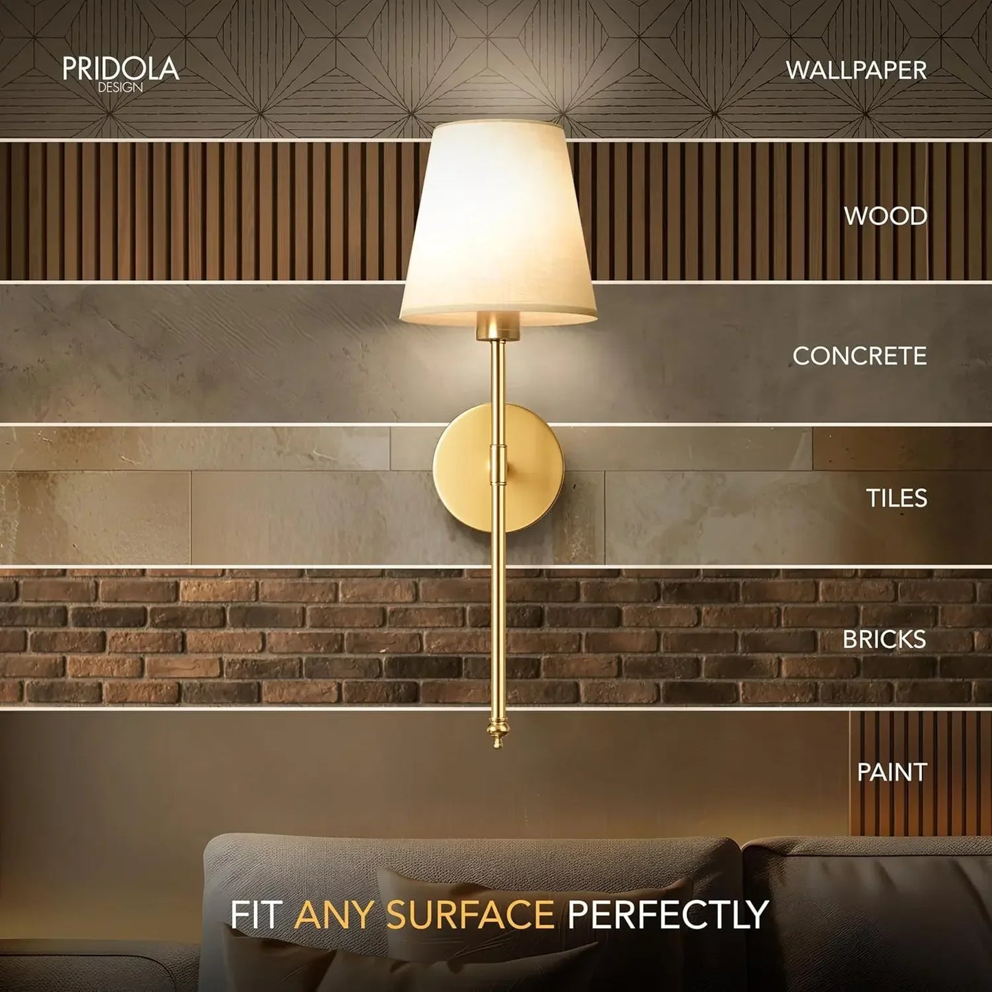 Set Of Wireless Wall Sconces With Remote And Rechargeable LEDs