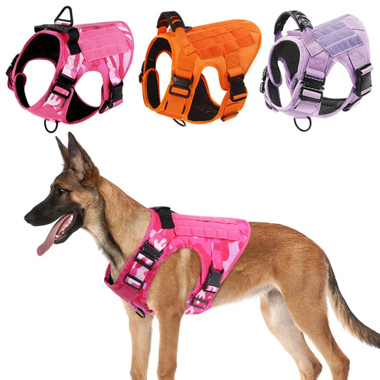 Petravel Military Camouflage Dog Harness Adjustable Vest