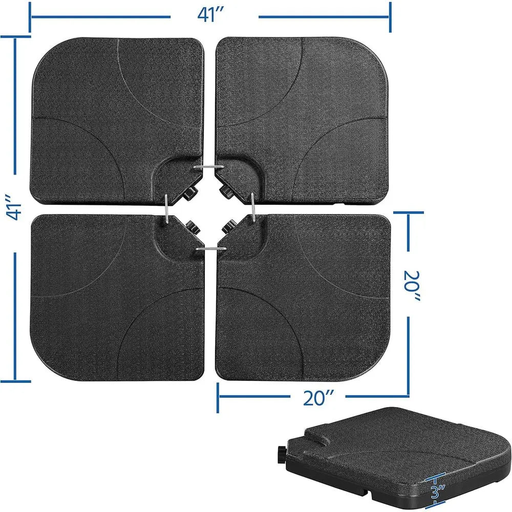 Cantilever Offset Umbrella Base 200lb Capacity Square ULock