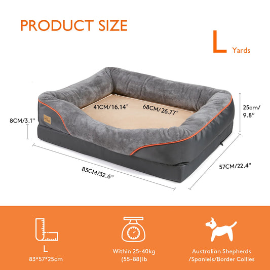 BINGOPAW Dog Bed Soft Comfortable Anti Allergy Washable Cover