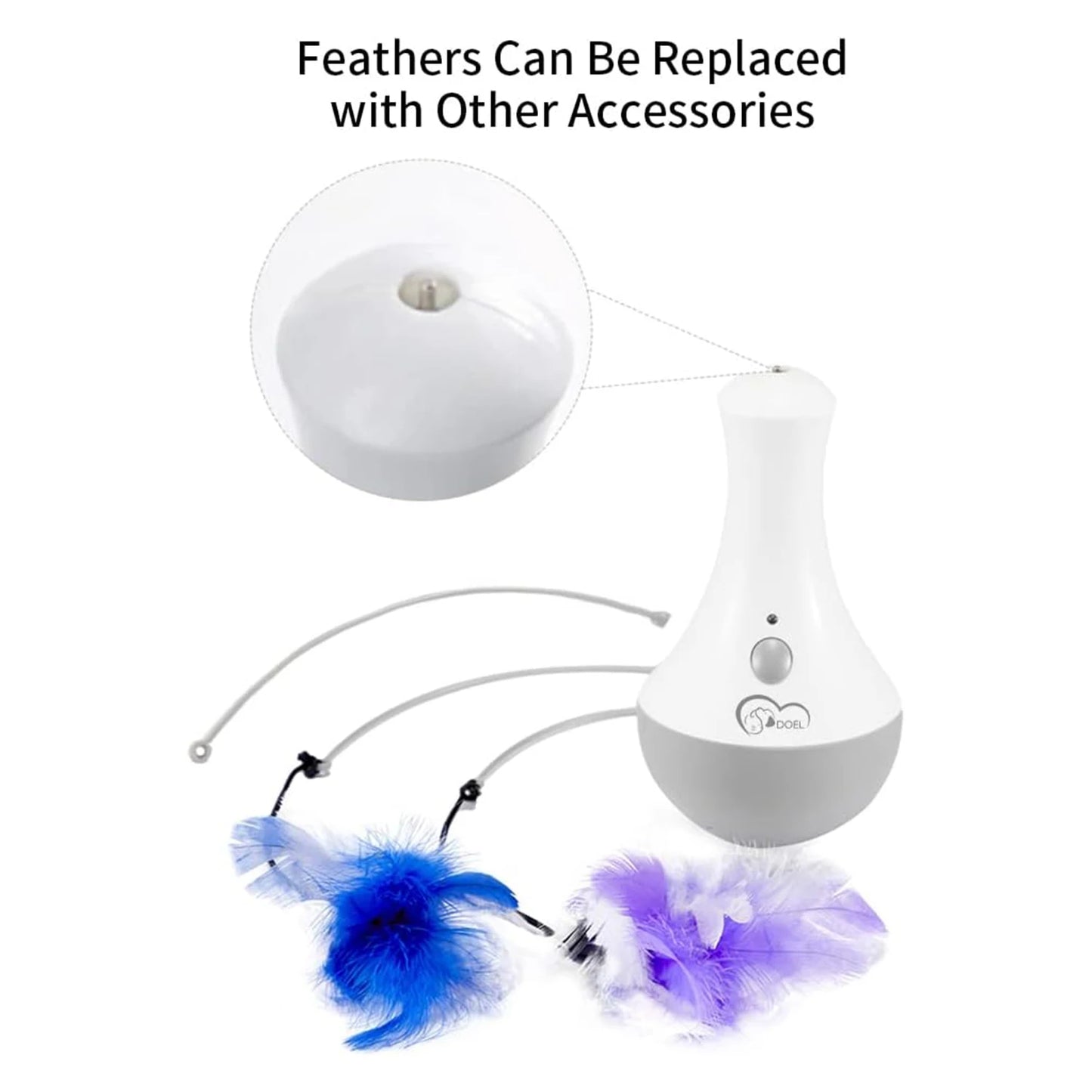 Cat Interactive Feather Teaser Toy For Indoor Play Fun Gift