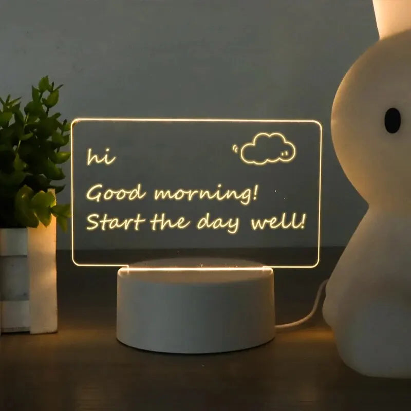 Led Luminous Message Board USB Light Desk Lamp Creative Gift