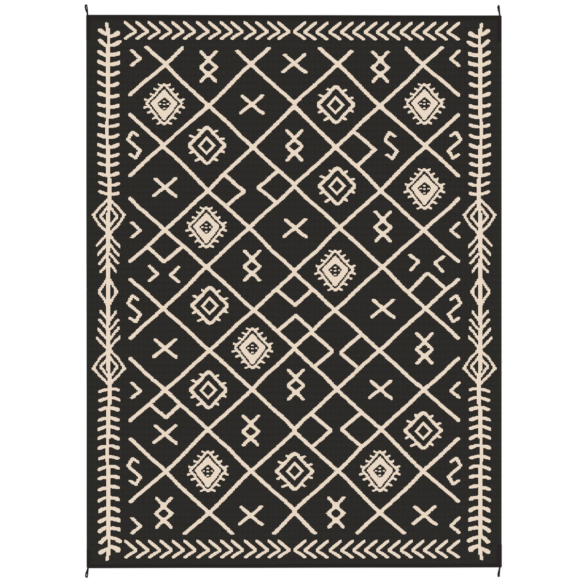 Modern Geometric Outdoor Polypropylene Floor Rug