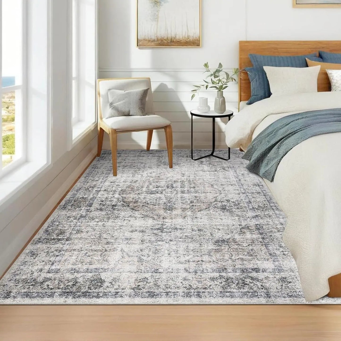 TWISTER.CK Washable Area Rug With Non Slip Backing