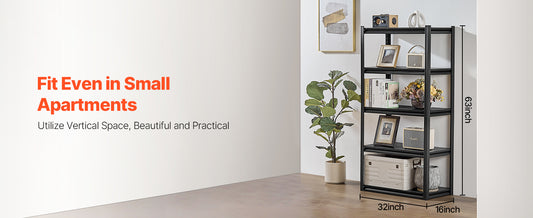 SucceBuy Adjustable Metal Garage Storage Shelving Utility Rack